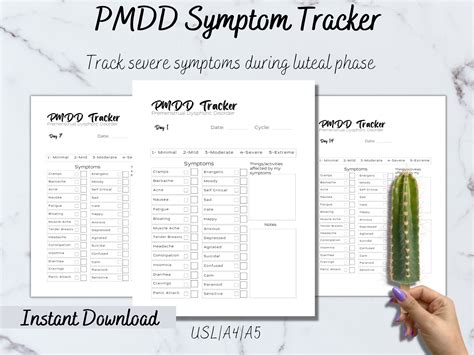 Pin On Printable Pmdd Symptom Trackers