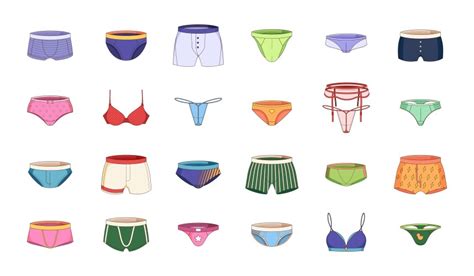 Mens Underpants Cartoon Doodle Male Underwear Vector Image