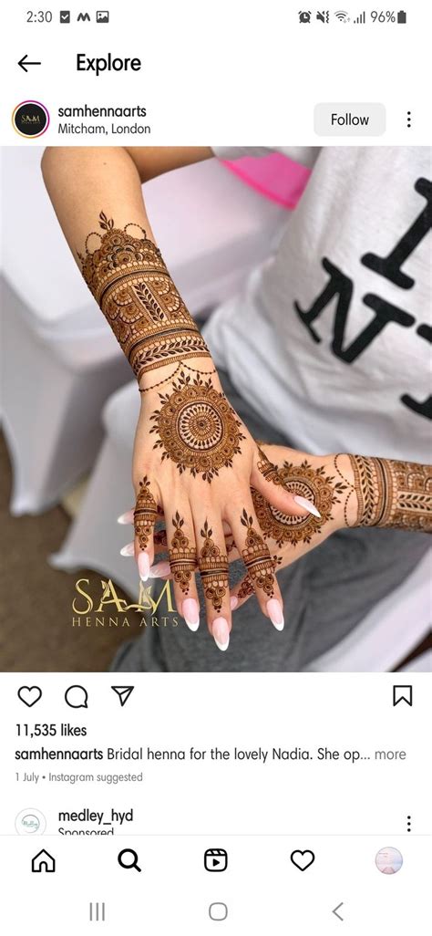 Pingl Par Sabiha Nasreen Sur Mehndi Designs