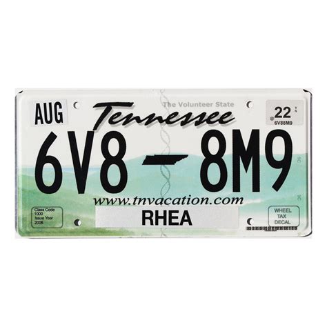 2022 Tennessee 6V88M9 Real Old TN License Plates