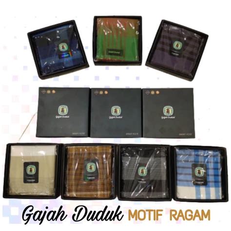 Pelikat Gajah Duduk Ragam Motif Black White Multicolour Shopee