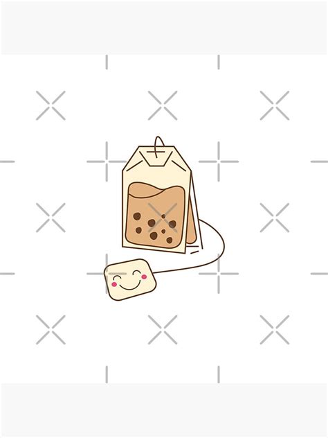 Cute Kawaii Bubble Tea Teabag Poster For Sale By Arwaib Redbubble