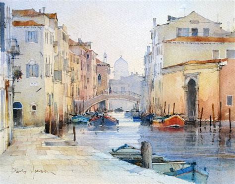 David Howell Rio Della Sensa Venice Venice Painting Watercolor