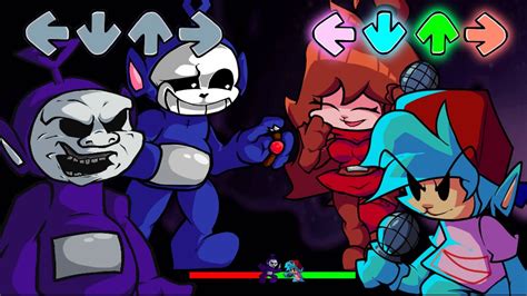 Friday Night Funkin Vs Tinky Winky Tinky Sans Bf And Gf Fnf Mod Youtube