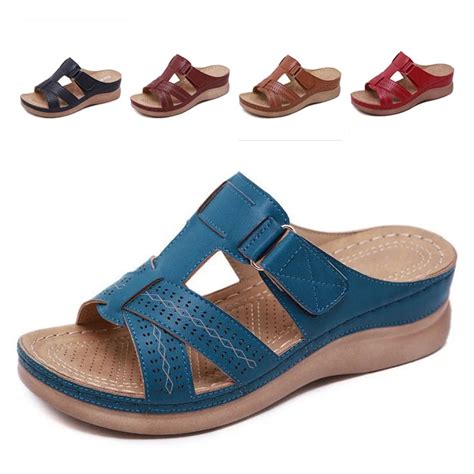 Sommer Frauen Sandalen Keil Sandalen Premium Orthop Dische Offene