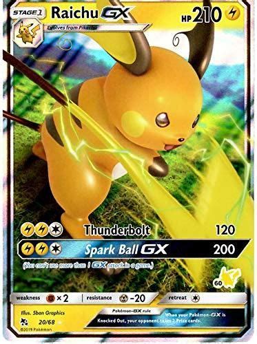 Pokemon Raichu Gx Hidden Fates Stamp Version Battle Acadamy