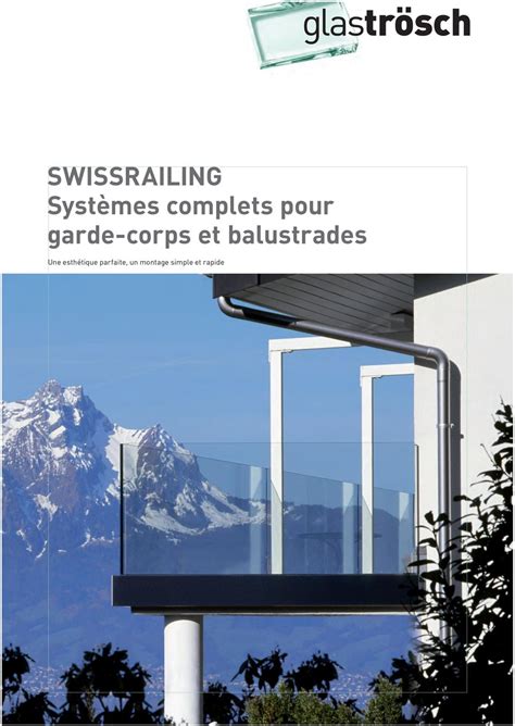 Swissrailing Syst Mes Complets Pour Garde Corps Et Balustrades Une