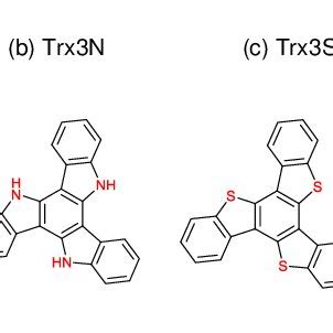 Molecular Representation Of A Truxene Trx C B Triazatruxene