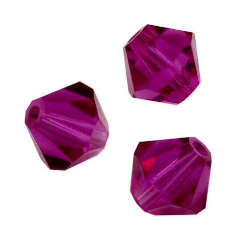 Preciosa Crystal Bicone Bead Mm Fuchsia Package Of Michaels