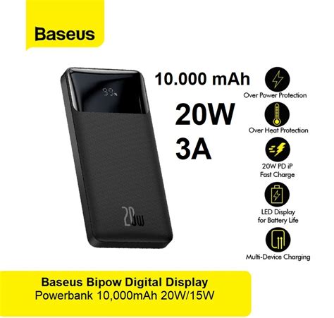 Baseus Original Powerbank Bipow Digital Display Mah W A Fast