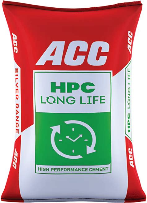 ACC HPC Long Life Cement Cement Grade Grade 43 At Rs 350 Bag In