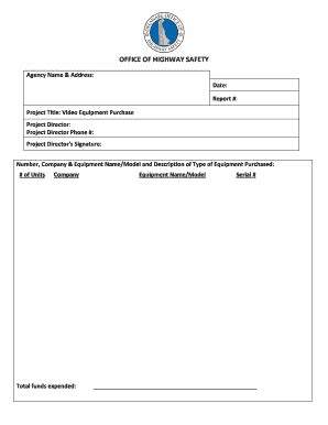 Fillable Online Ohs Delaware Video Equipment Administrative Form