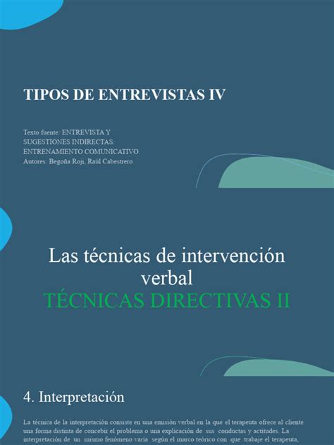 Tipos De Entrevistas Iv Pdf Información Comportamiento