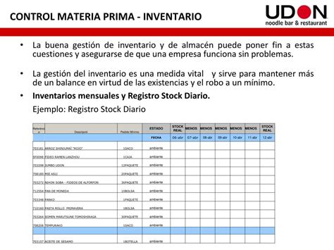 Control De Inventario De Materia Prima M Todos Eficientes