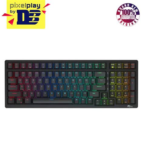 Royal Kludge RK98 Tri Mode RGB 100 Keys Hot Swappable Mechanical Keyboard Black Blue Switch