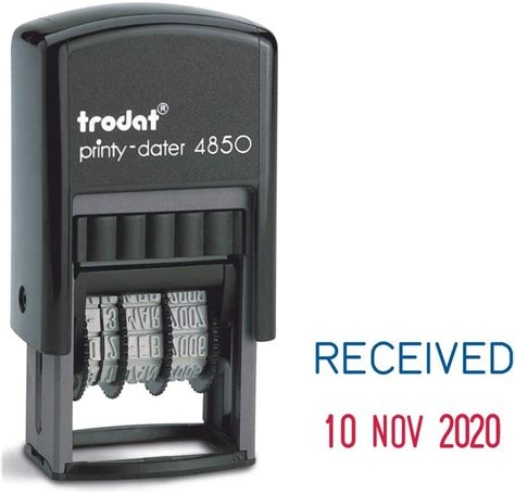 Trodat Printy L Self Inking Dater Stamp Received Amazon Co Uk