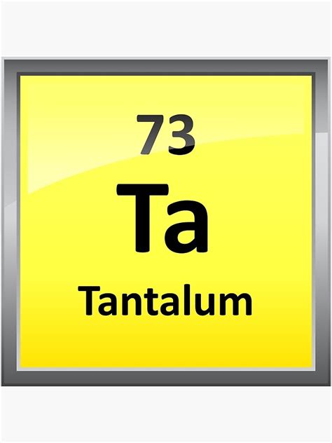 "Tantalum Periodic Table Element Symbol" Metal Print by sciencenotes ...