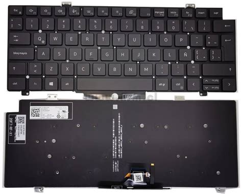 Teclado Español Negro Dell Latitude 14 5420 7420 7520 2 en 1 Series