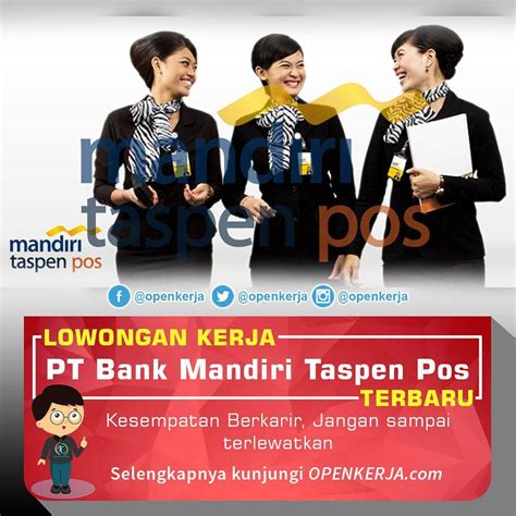 Info Lowongan Kerja Lowongan Kerja Pt Bank Mandiri Taspen Pos Terbaru