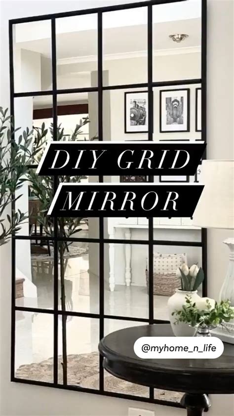 DIY Grid Mirror Ikea Hack Pottery Barn Inspired Diy Mirror Home