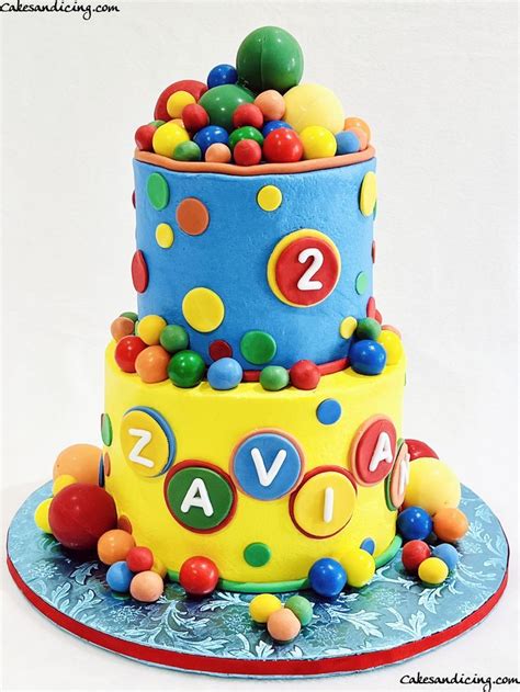 Colorful Playful Fun Balls Theme Birthday Cake Artofit