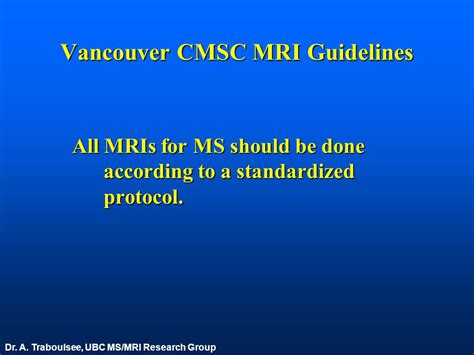 Ens 2002 Guidelines For A Standardized Mri Protocol For Ms Ppt Download