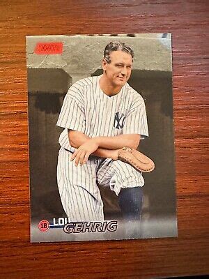 Topps Stadium Club Red Foil Lou Gehrig New York Yankees Ebay