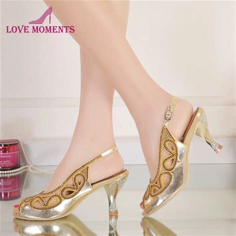 3 Inches Wedge Heel Summer Sandals Peep Toe Rhinestone Wedding Bridal