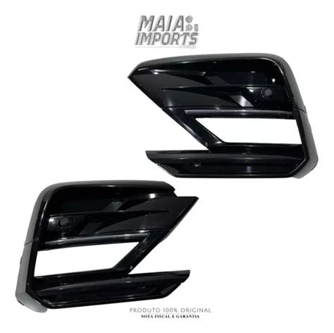 Par Moldura Grade Farol Milha Tiguan R Line 2020 A 2022 Orig