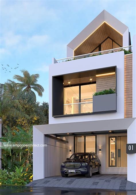 Desain Rumah Modern 3 Lantai Bapak FRY 1406 Di Jakarta