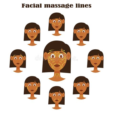 Massage Lines Woman Face Stock Illustrations 265 Massage Lines Woman