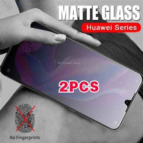 2pcs Matte Tempered Glass Screen For Huawei P20 Pro P30 Lite Nova 3i 5t 7i 8i