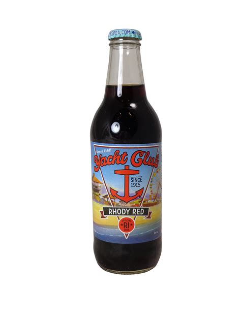 Fresh 12oz Yacht Club Rhody Red Soda Soda Emporium