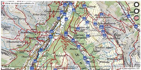 Davos GR Hiking Trails Map