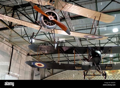 World War One Biplanes On Display At The Royal Air Force Raf Museum