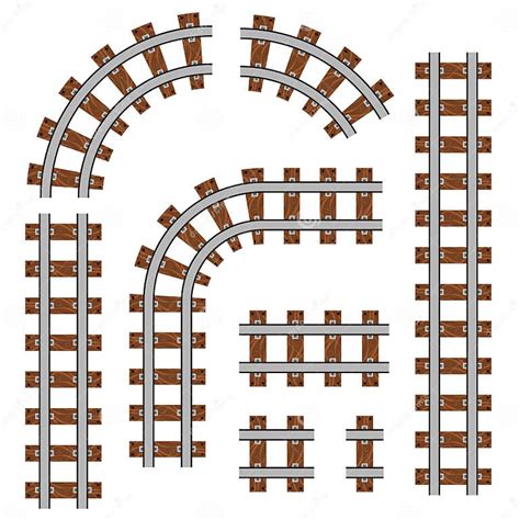 Creatieve Vectorillustratie Van Gebogen Die Spoorweg Op Achtergrond