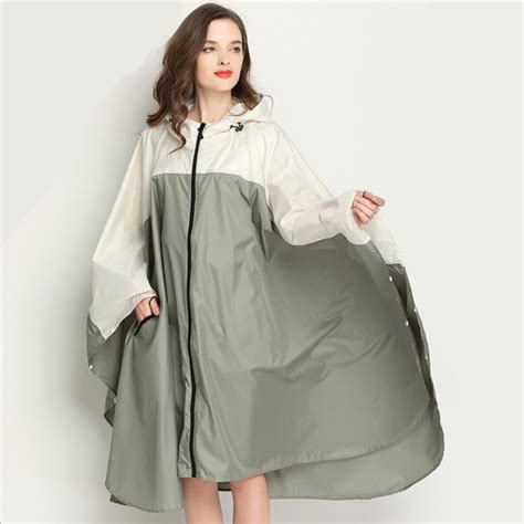 Poncho Pluie Kaki Beige Univers Du Poncho