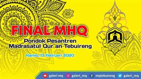 LIVE FINAL MUSABAQOH HIFDHIL QUR AN PONDOK PESANTREN MADRASATUL