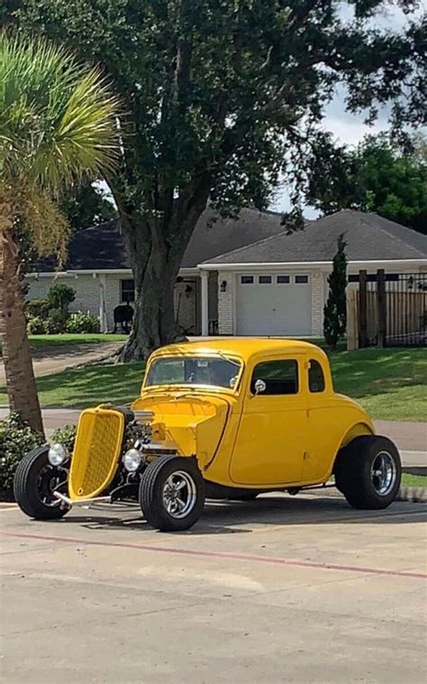 1933 Ford Model 40 Coupe Yellow Rwd Manual 5 Window For Sale