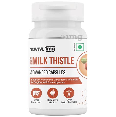 Tata Mg Milk Thistle Veg Capsule For Liver Detox Liver Care Buy