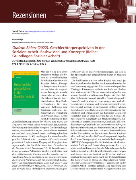 PDF Gudrun Ehlert 2022 Geschlechterperspektiven In Der Sozialen