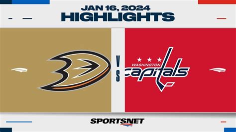 NHL Highlights | Ducks vs. Capitals - January 16, 2024 - YouTube