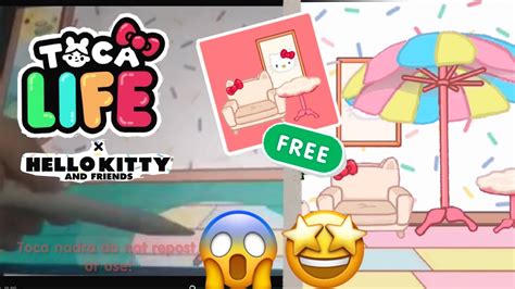 We Got The New [free] Hello Kitty And Friends Furniture Pack In Toca Boca 🍎🎀 Skit Youtube