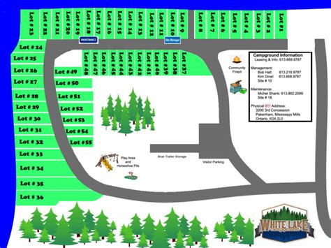 Park Map White Lake Campground