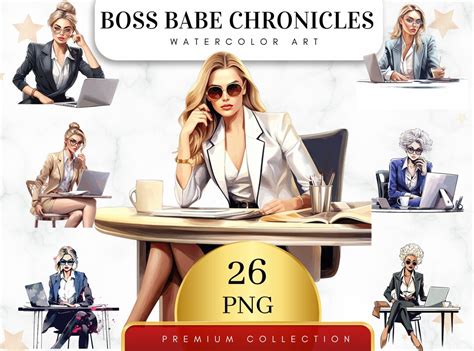 Set Of Watercolor Boss Babe Clipart Fashion Girl Clipart Lady Boss Clipart Girl Png Girl