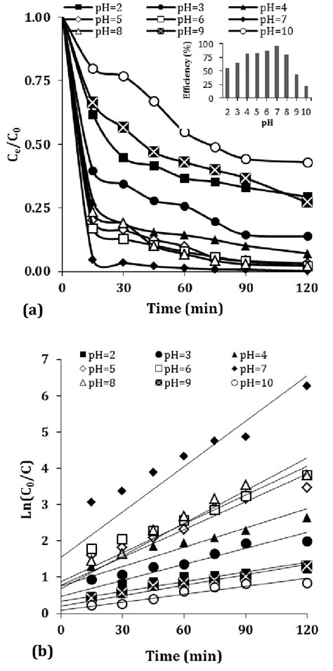 A Cip Degradation At Different Ph In Pmsg Cofe 2 O 4 System Inset