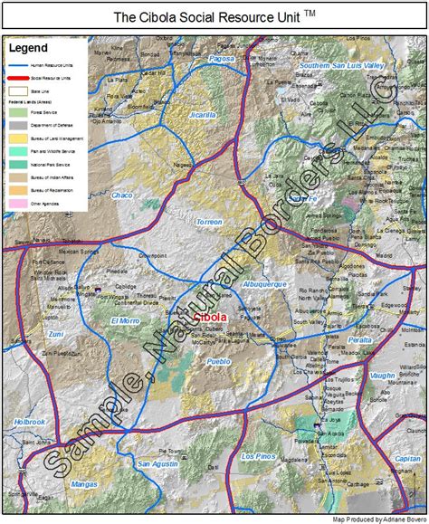 Cibola Map Social Resource Units Of The Western Usa