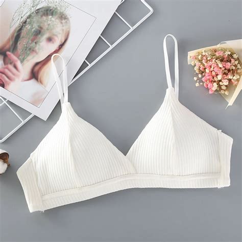 Soutien gorge Soutien gorge push up en coton pour femme lingerie sexy brassière sans fil sous