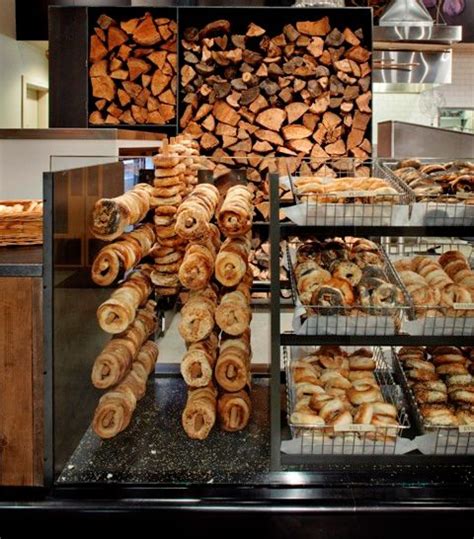 Bagel Display At A Cozy Bagel Shop