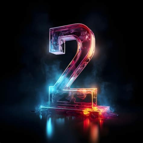 Premium Ai Image Creative And Vibrant Numerical Number Two 2 Design